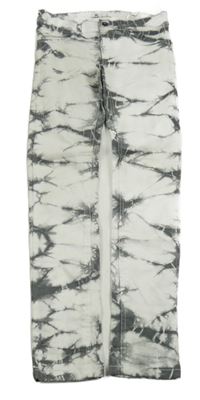 Šedo-bílé vzorované skinny rifle 
