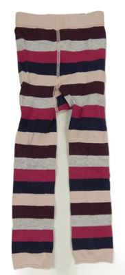 Barevné pruhované punčocháče bez šlapiček TCM