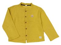 Okrová prepínaci mikina s logom a nášivkou Petite Mieux