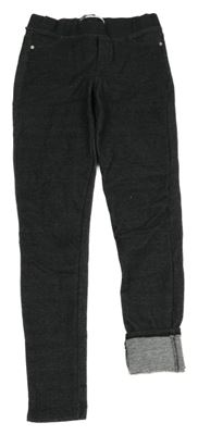 Tmavomodré zateplené tregíny riflového vzhledu