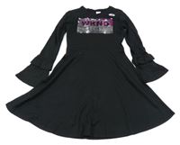 Nové - Černé šaty s překlápěcími flitry C&A