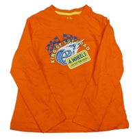 Oranžové tričko s potlačou Lupilu