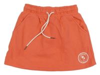 Korálová tepláková sukňa s potlačou Yigga