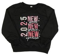 Čierna ľahká mikina s nápisom