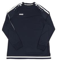 Tmavomodré športové tričko s pruhom Jako