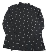 Antracitové bodkovaná é tričko so stojáčkem 0H&M