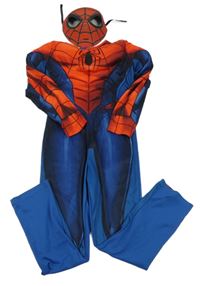 Kostým - 2set - Modro-červený overal s pavoukem + maska - Spiderman H&M