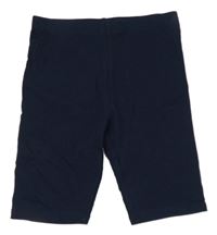 Tmavomodré rebrované elastické kraťasy Topolino