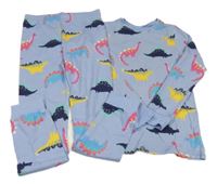 Světlemodré pyžamo s barevnými dinosaury Next