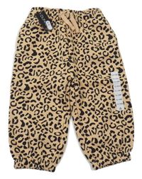 Nové - Béžovo-černé leopardí tepláky Dunnes