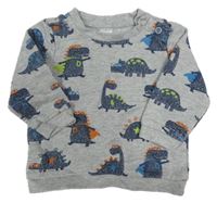Sivá mikina s dinosaurami C&A