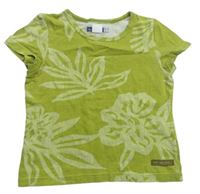Zelené tričko s kvetmi