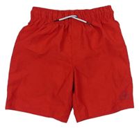 Červené plážové kraťasy s potiskem Primark