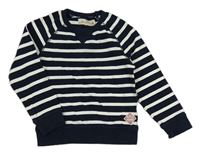 Tmavomodro-biela pruhovaná mikina H&M