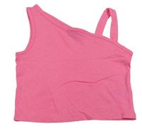 Neónově ružový asymetrický crop top Matalan