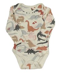 Bílé body s dinosaury M&S
