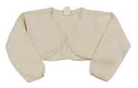 Pudrové svetrové bolerko s dirkovaným vzorom H&M