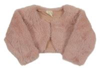 Světlerůžový kožešinový podšitý kabátek Serkon