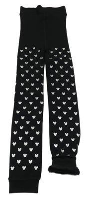 Čierne silonové zateplené legínové pančuchy s Minnií Disney