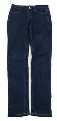 Tmavomodré skinny ankle rifle H&M