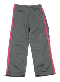 Sivé športové tepláky s ružovymi pruhmi Disney