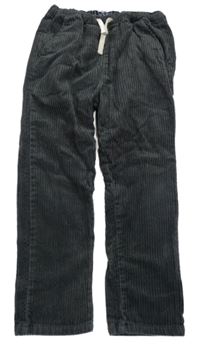 Šedé manšestrové kalhoty Next 