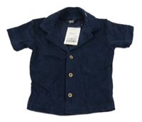 Nové - Tmavomodrá froté košeľa Next