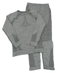 2set - Sivé funkčné spodné triko + nohavice Crivit