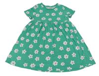 Zelené kvietkovane bavlnené šaty Primark