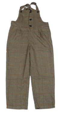 Béžovo-černo-cihlové kostkované laclové kalhoty Next