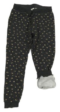 Šedé vzorované zateplené tepláky Orchestra 