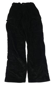 Černé manšestrové cargo kalhoty Jack & Jones