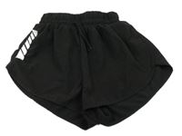 Čierne športové kraťasy Shein