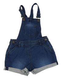 Tmavomodré teplákové riflové kraťasy s laclem Lupilu