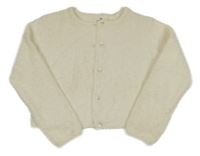 Smotanový chlpatý prepínaci crop sveter H&M
