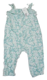 Nové - Světlemodré lehké laclové kalhoty s volánky H&M