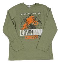 Khaki triko s motorkou Y.F.K.