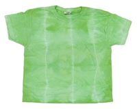 Zeleno-biele batikované tričko FRUIT of the LOOM