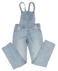 Světlemodré šisované riflové laclové kalhoty H&M