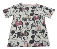 Bílé tričko s Mickey a Minnie George