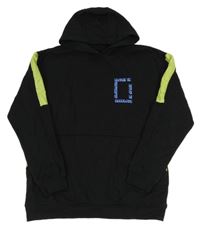 Čierno-zelená mikina s nápismi a kapucňou PEPCO