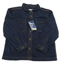 Nové - tmavomodrá rifľová košeľová bunda Denim Co.