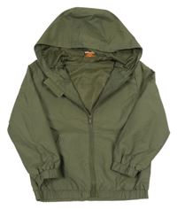 Khaki šušťáková jarná bunda s kapucňou TAPE 'A L'OEIL