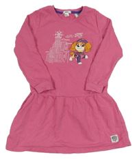Ružové teplákové šaty s PAW PATROL - Skye lupilu
