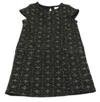 Čierno-zlaté vzorované šaty C&A
