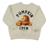 Smotanová oversize mikina s dýněmi a nápismi F&F