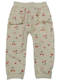 Smetanové tepláky s třešničkami a a mašličkami a volánky RIVER ISLAND