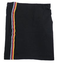 Čierna sukňa s farebnymi pruhmi New Look