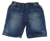 Tmavomodré teplákové riflové kraťasy Next