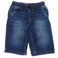 Tmavomodré teplákové riflové kraťasy PRIMARK